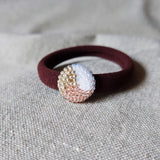 Trio Hair Tie in Champagne Pink Front 1