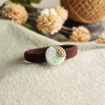 Trio Hair Tie in Mint Green Side