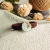 Trio Hair Tie in Mint Green Side