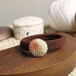 Trio Hair Tie in Strawberry Red Right