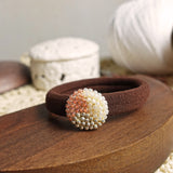 Trio Hair Tie in Strawberry Red Right