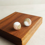 Trio Maxi Stud Earrings in Champagne Pink Display 1