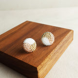 Trio Maxi Stud Earrings in Champagne Pink Display 1
