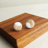 Trio Maxi Stud Earrings in Champagne Pink Display 2