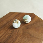 Trio Maxi Stud Earrings in Mint Green Display 2