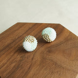 Trio Maxi Stud Earrings in Mint Green Display 2