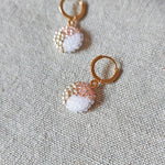 Trio Pendant Earrings in Champagne Pink Single