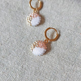 Trio Pendant Earrings in Champagne Pink Single