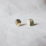 Trio Stud Earrings in Diamond Black Front