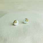 Trio Stud Earrings in Mint Green Side 2