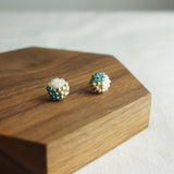 Trio Stud Earrings in Ocean Green Display