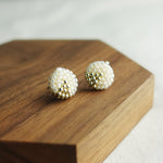 Two Ninths Stud Earrings in Ivory Display