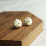 Two Ninths Stud Earrings in Ivory Display