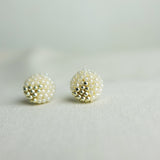 Two Ninths Stud Earrings in Ivory Right