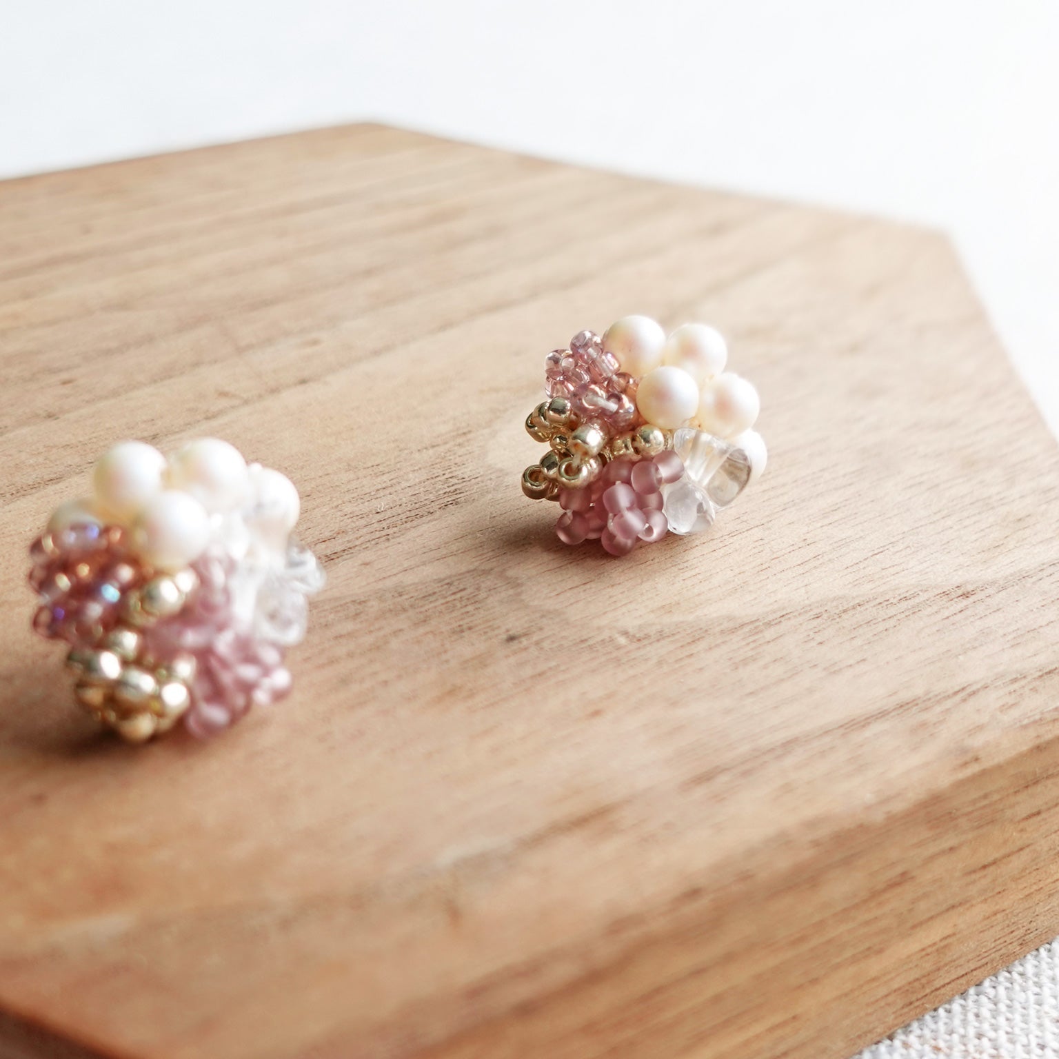 Beaded Pearl Earrings