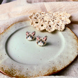 Snowshoe Cat Stud Earrings