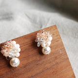 Anastasia Mariota Drop Earrings in Pink Display Side