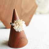 Anastasia Ring in Ivory Left