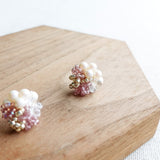 Anastasia Stud Earrings in Purple Display Right