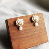 Andelle Lilith Earrings in Ivory Display Left