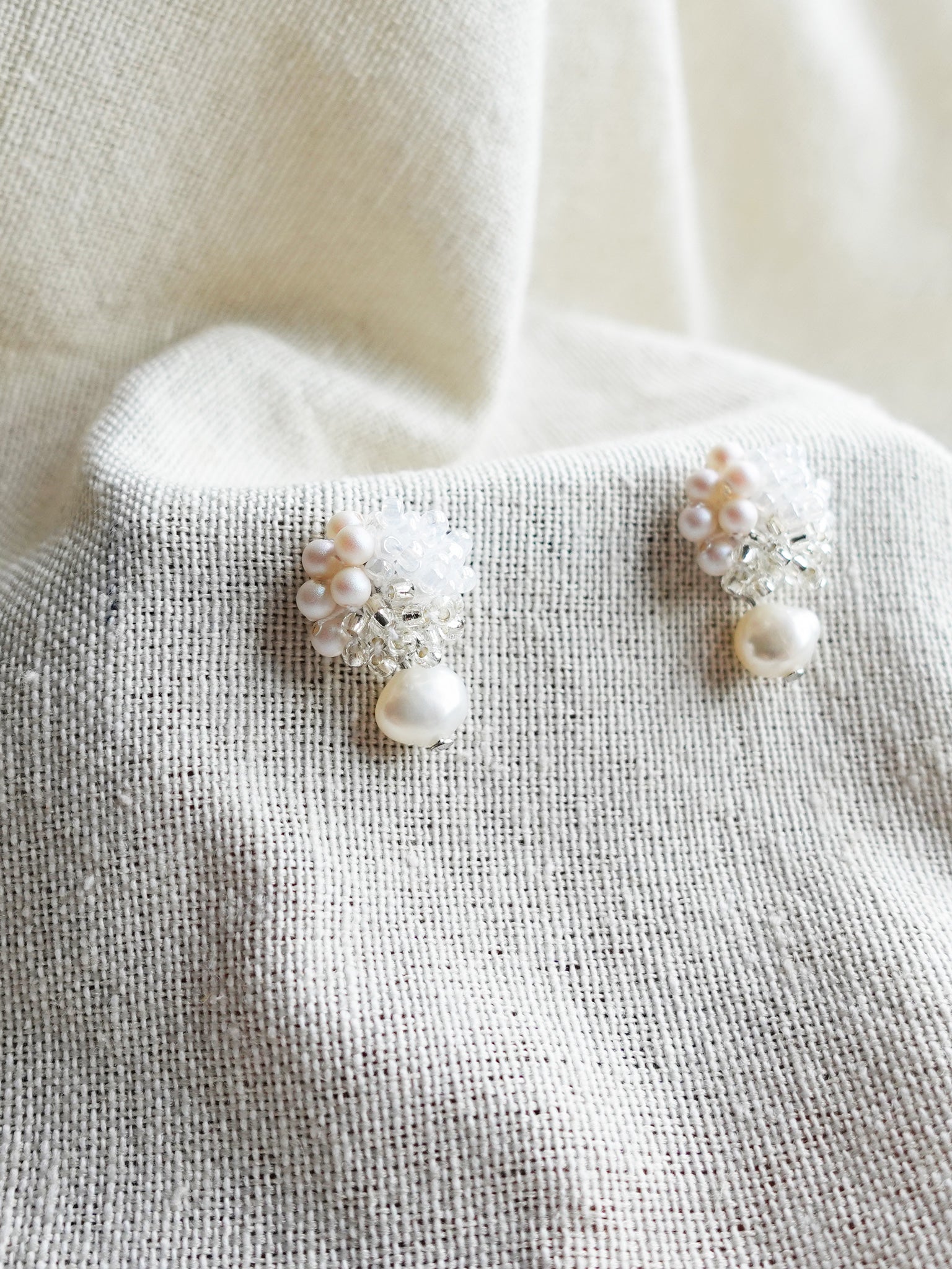 Andelle Lilith Earrings in White Left 2