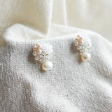 Andelle Lilith Earrings in White Left