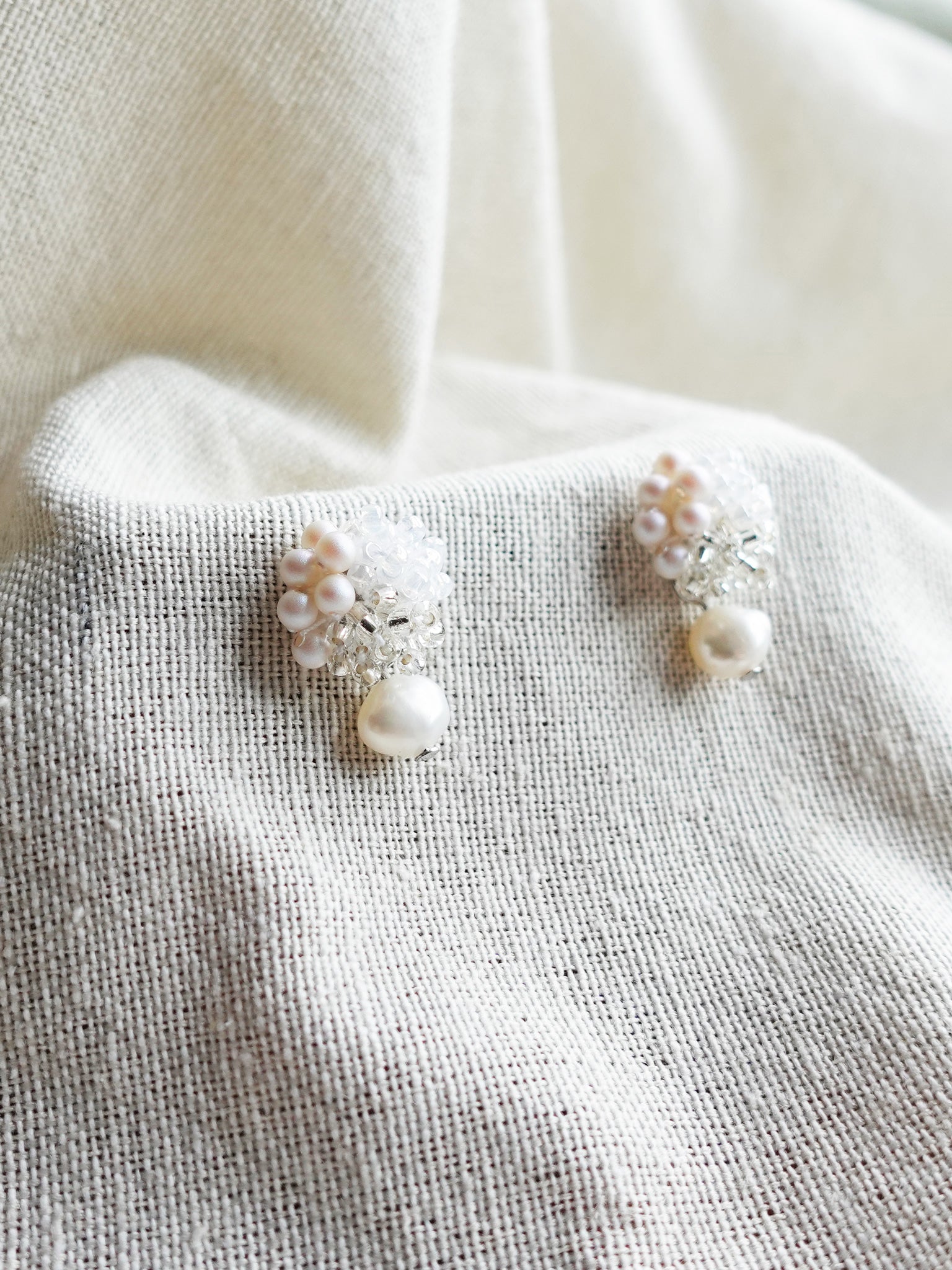 Andelle Lilith Earrings in White Left