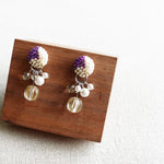Arcadia Trio Earrings in Royal Purple Display Right