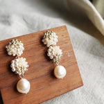 Ariana Richele Earrings in Ivory Display Right
