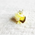 Aurea Bloom Stud Earrings in Yellow Close