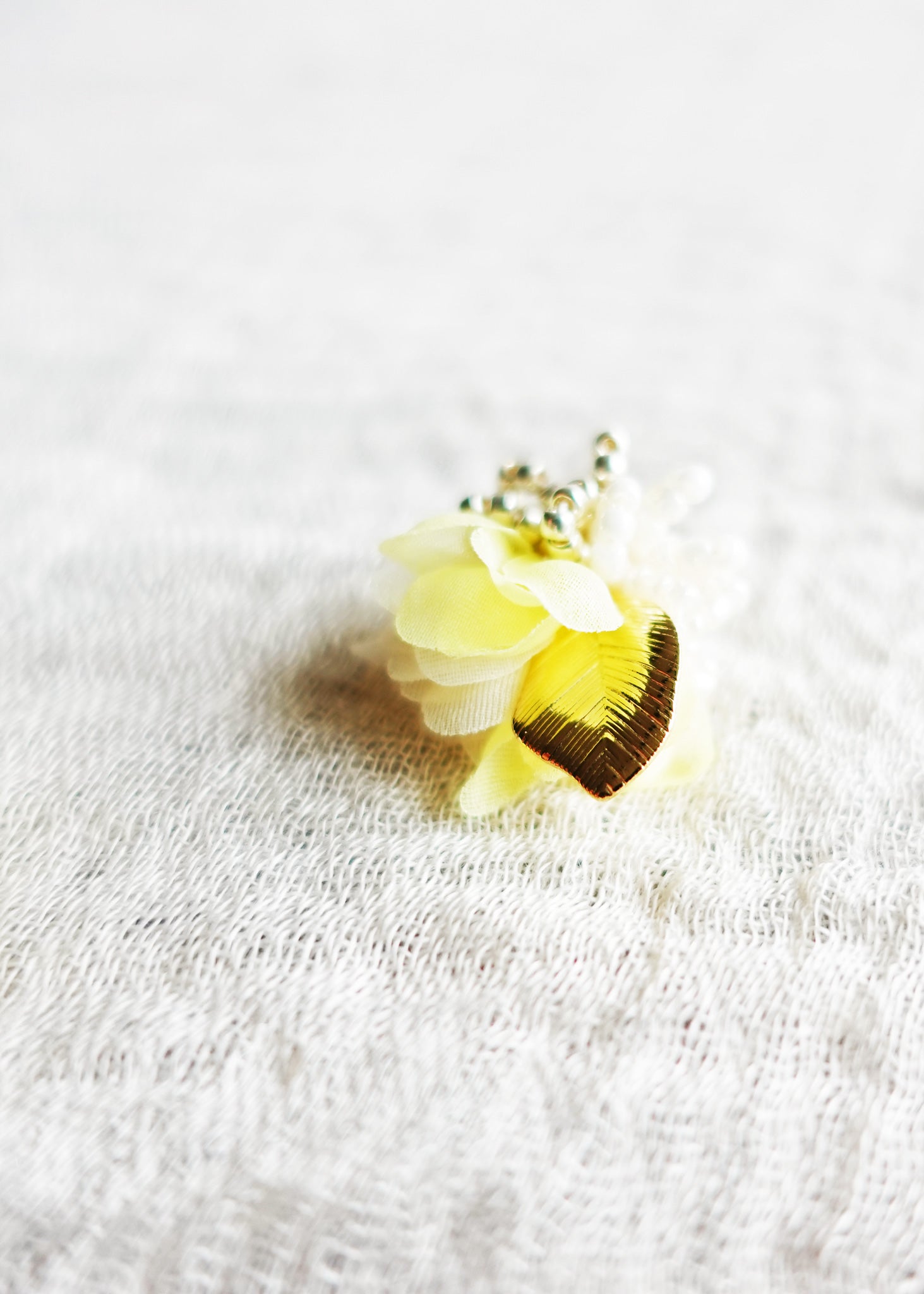 Aurea Bloom Stud Earrings in Yellow Close