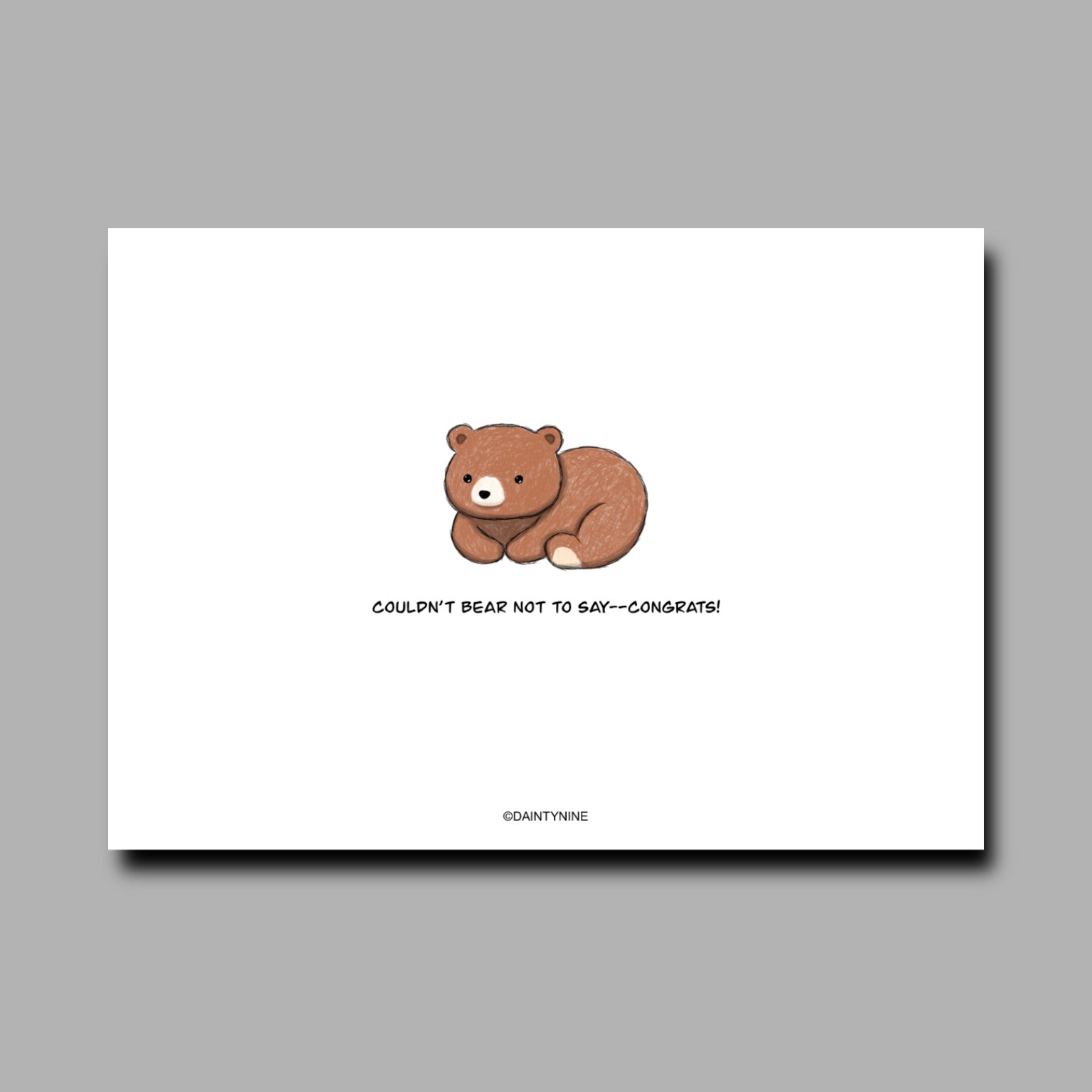 Bear Congratulations Card