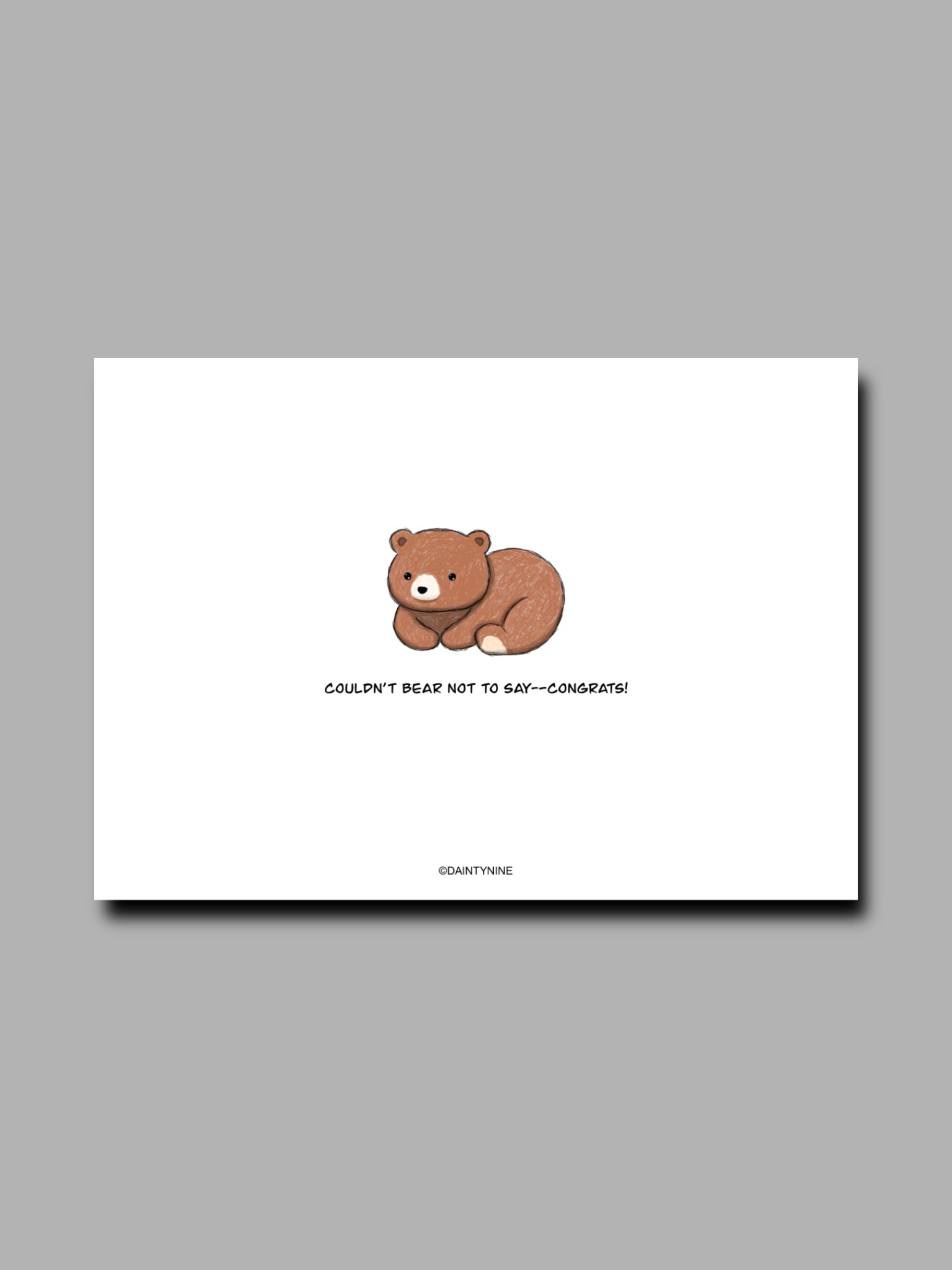 Bear Congratulations Card