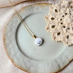 Bichon frise necklace left