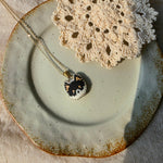 Black shiba inu necklace left