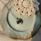 Black shiba inu necklace left