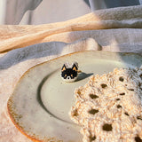 Black shiba inu ring front