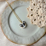 Black welsh corgi necklace left