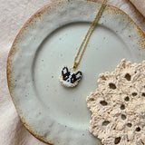 Black welsh corgi necklace right