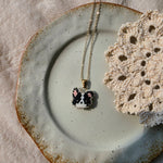 Border collie necklace front