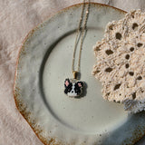Border collie necklace front