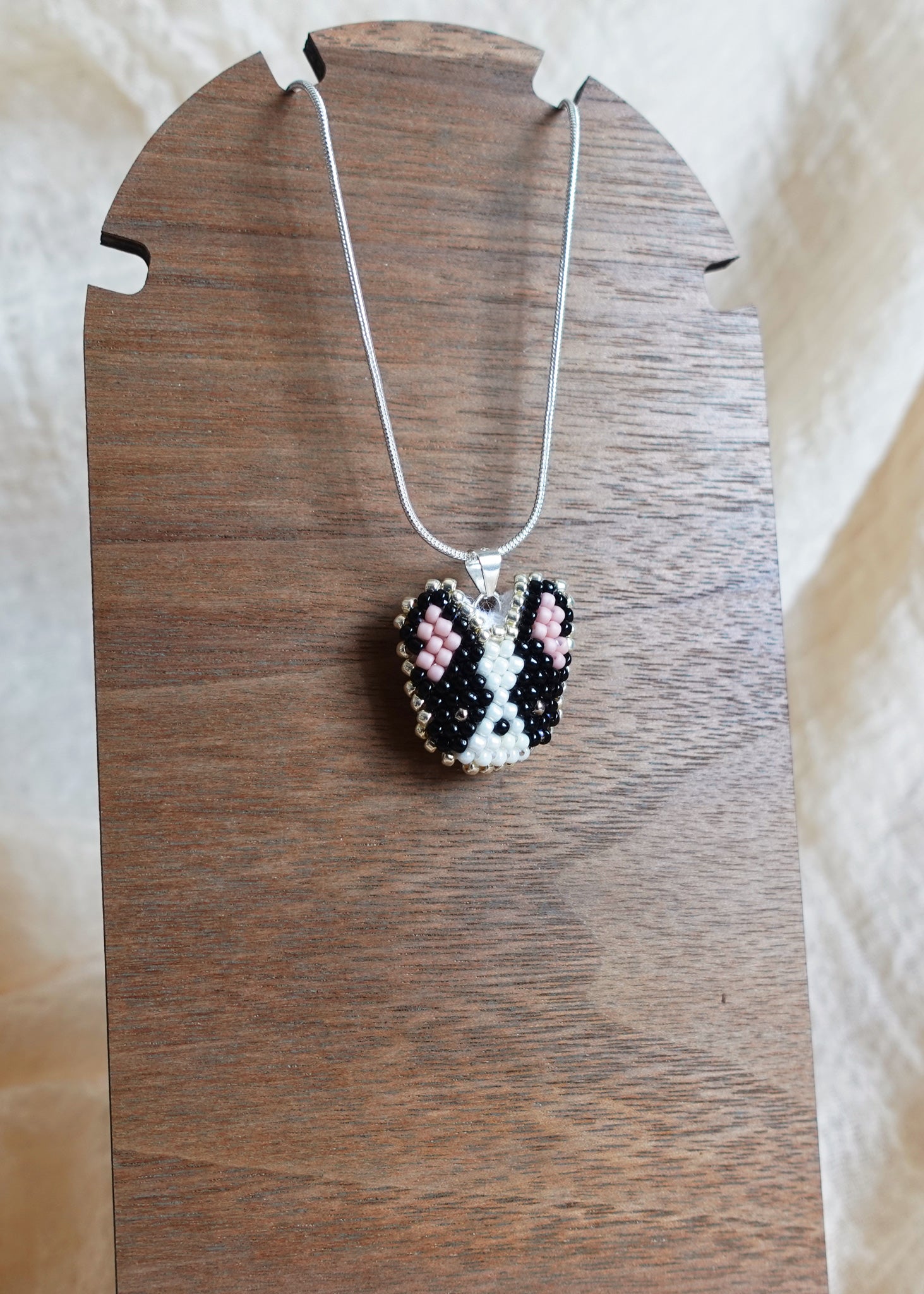 Boston Terrier Necklace Display Left