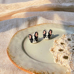 Boston terrier stud earrings front