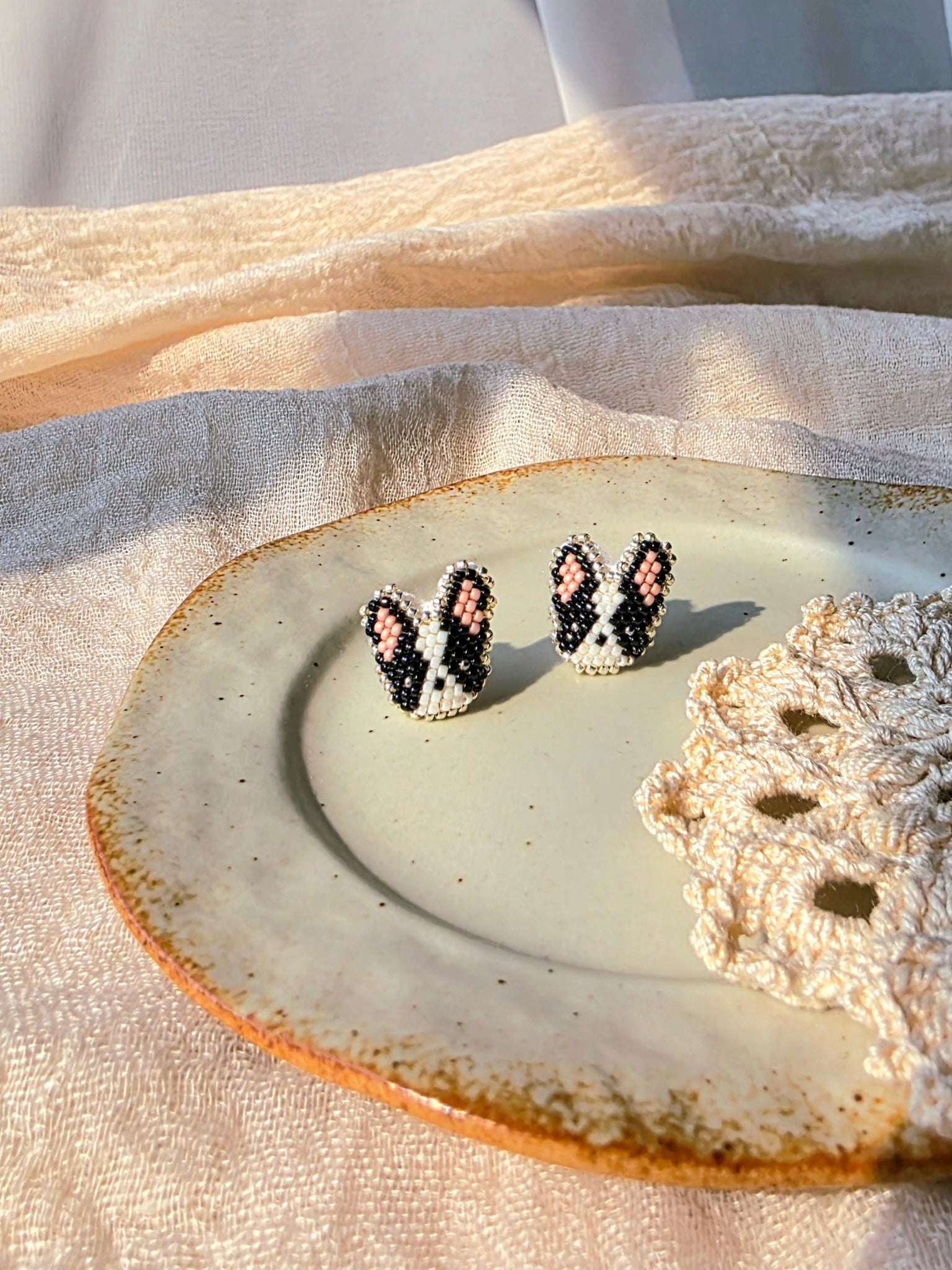 Boston terrier stud earrings front