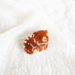 Brown Bear Loaf Brooch Pin Front