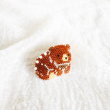 Brown Bear Loaf Brooch Pin Front