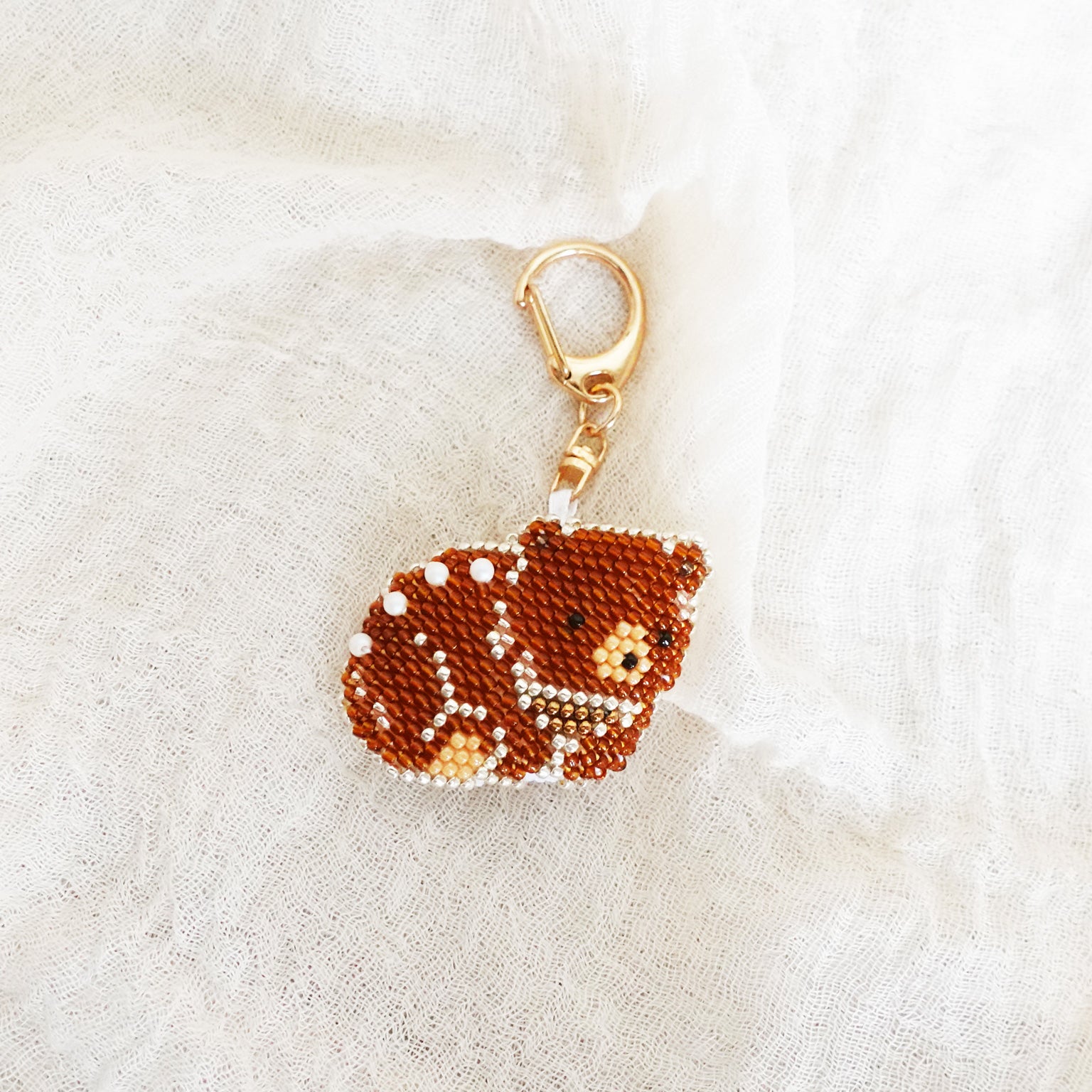 Brown Bear Loaf Charm Front