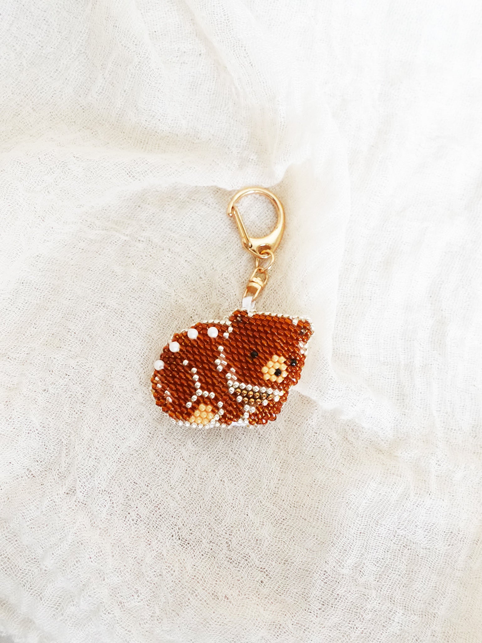 Brown Bear Loaf Charm Front