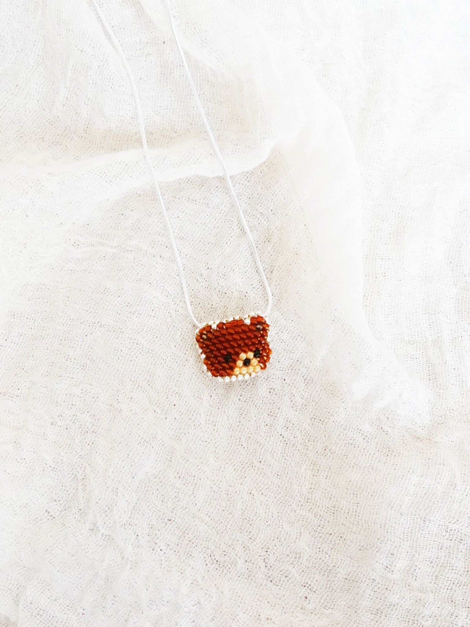 Brown Bear Necklace Front