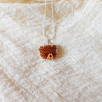 Brown Bear Pendant Necklace Front